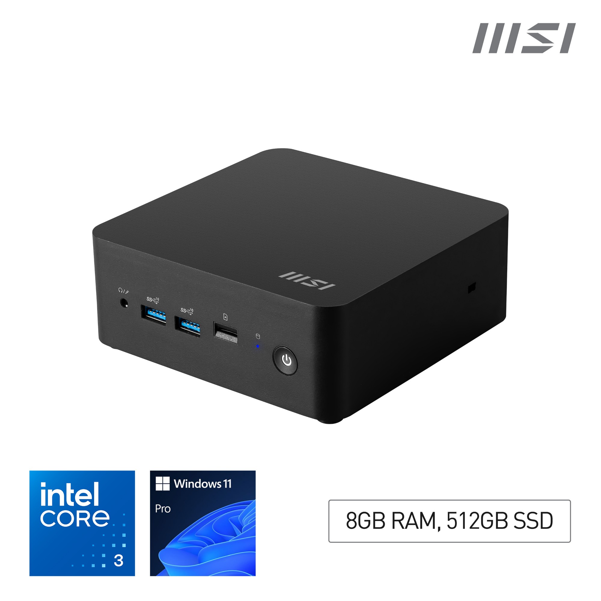 CUBI NUC 1M I3 100U FS 8GB 512GB W11P - MSI