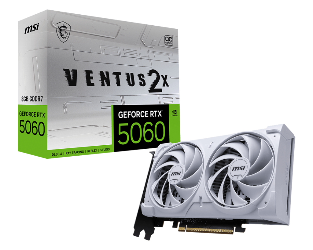GEFORCE RTX 5060 8G VENTUS 2X OC WHITE - MSI